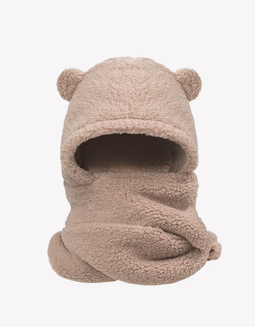 3 In 1 Bear Plush Hat In Brown