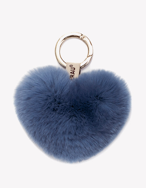 Fluffy heart keyring deals
