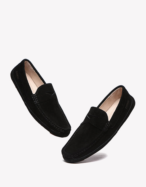 Black Suede Shoes Mens Carvela Carvela 975 Suede Lace-Up Moccasin