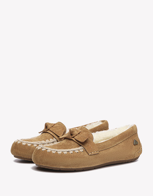 Woven Moccasins In Chestnut