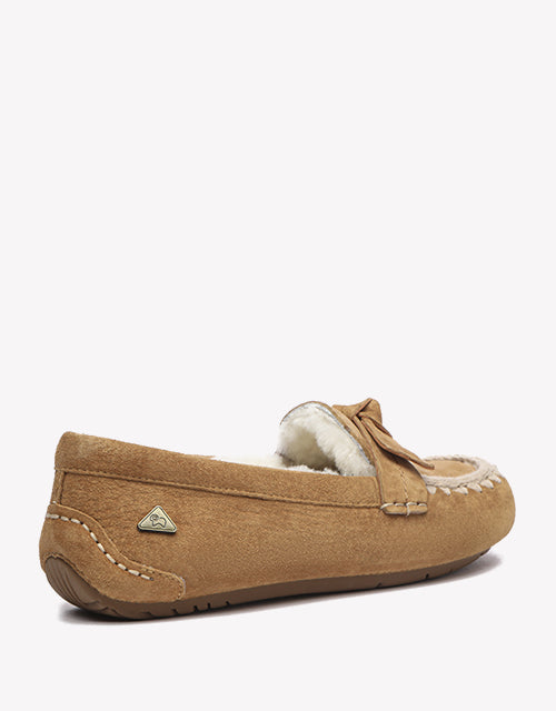 Woven Moccasins In Chestnut