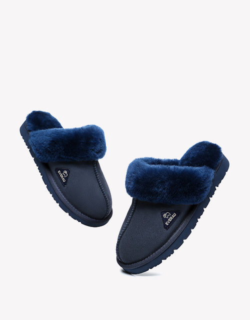 Muffin Slipper in Navy Blue