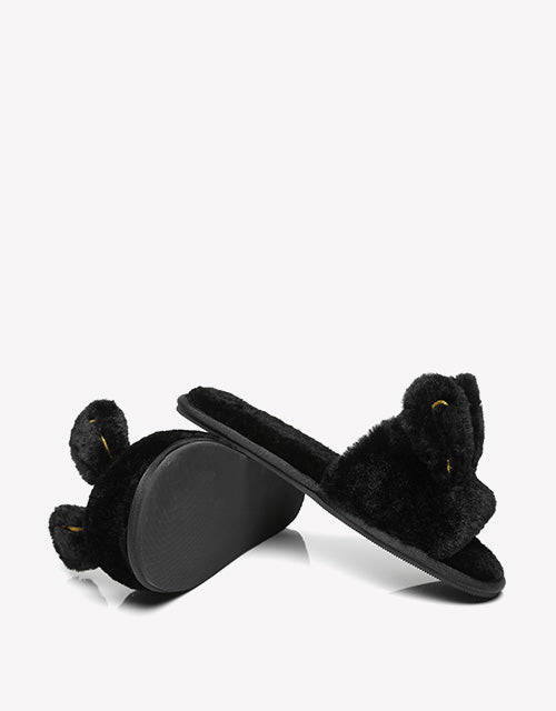 Bunny Slipper in Black