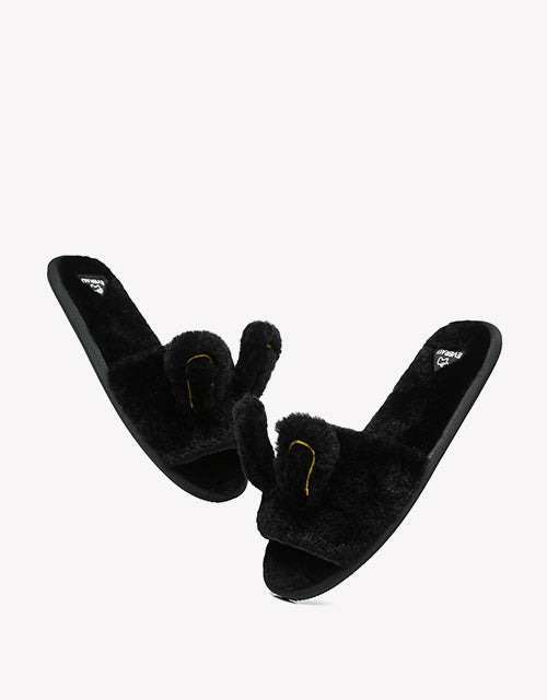 Bunny Slipper in Black