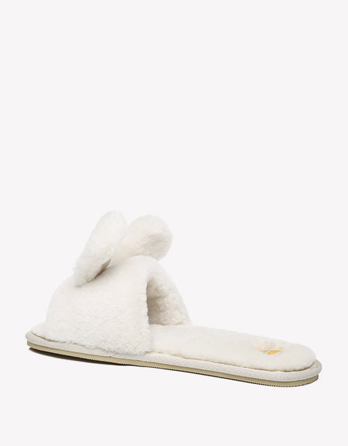 Bunny Slipper in Milky White