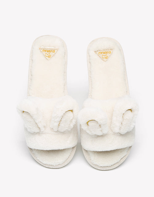 Bunny Slipper in Milky White