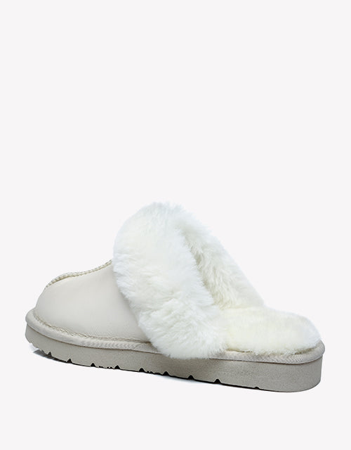 Ltd. Edition Muffin Slipper in custard white nappa