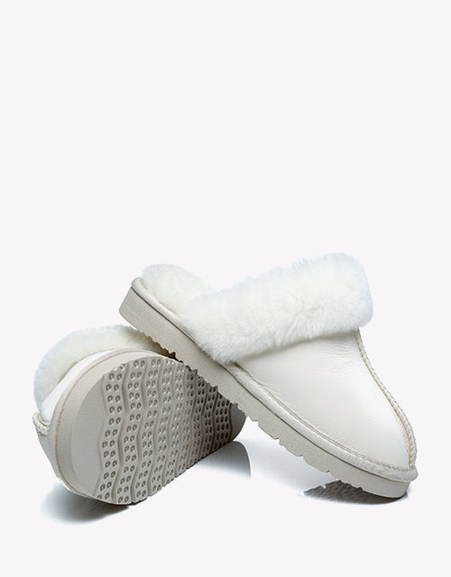 Ltd. Edition Muffin Slipper in custard white nappa