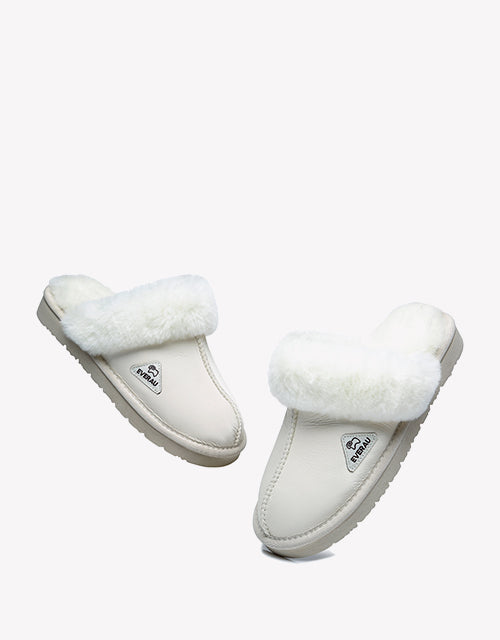 Ltd. Edition Muffin Slipper in custard white nappa