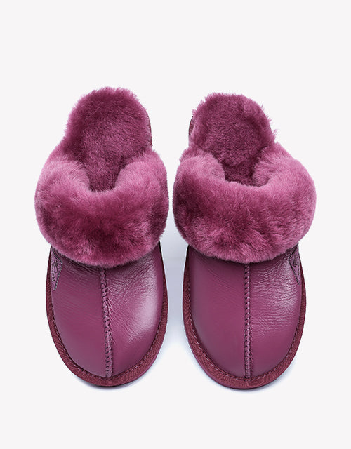 Ltd. Edition Muffin Slipper in strawberry jam nappa