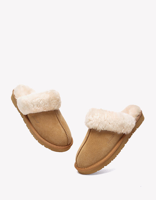 Muffin Slipper Suede In Chestnut – EVERAU - Main Image