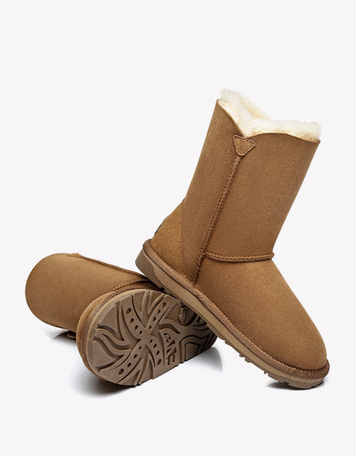 Twin Button in chestnut