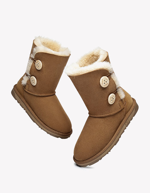 Twin Button in chestnut