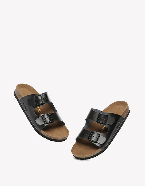 Mick Sandal Slides in Black