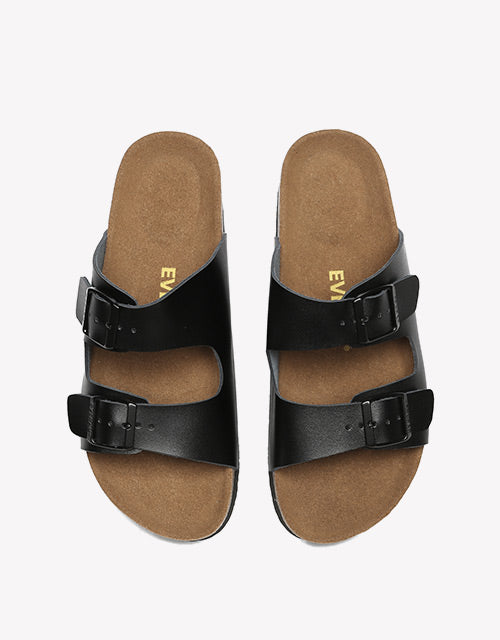 Mick Sandal Slides in Black