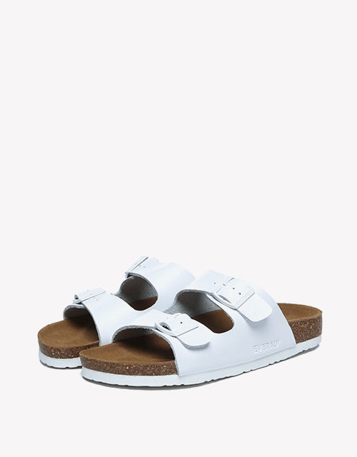 Mick Sandal Slides in White