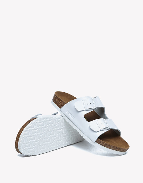 Mick Sandal Slides in White