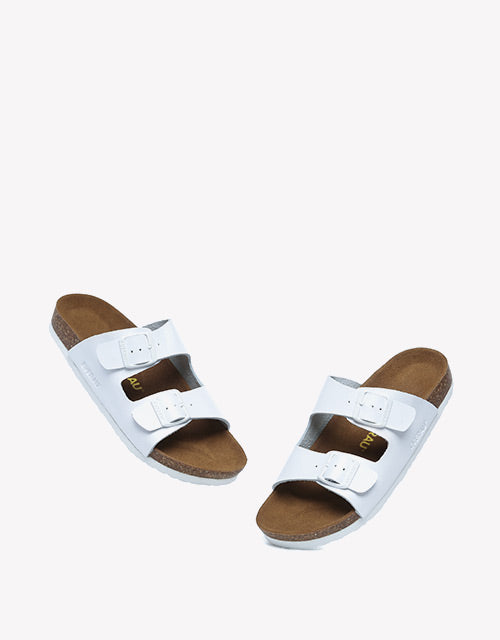 Mick Sandal Slides in White