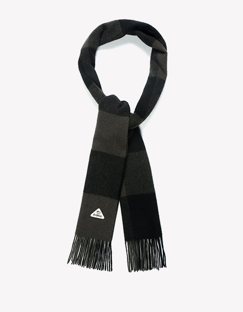 Tartan Scarf in Charcoal Check