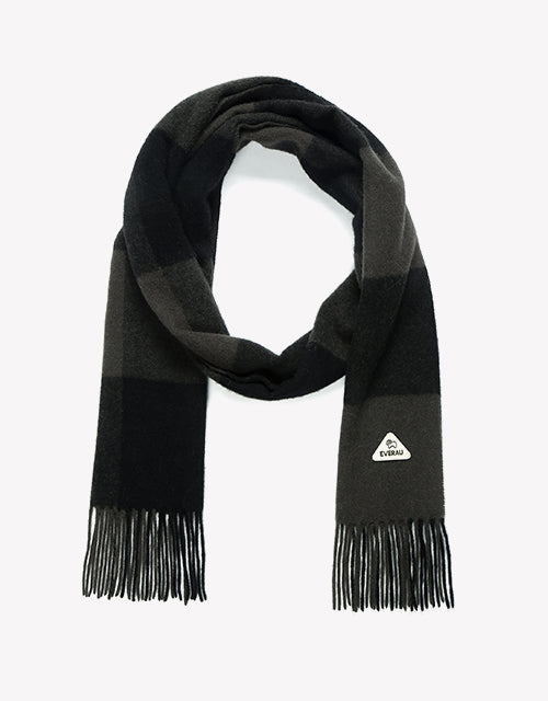 Tartan Scarf in Charcoal Check