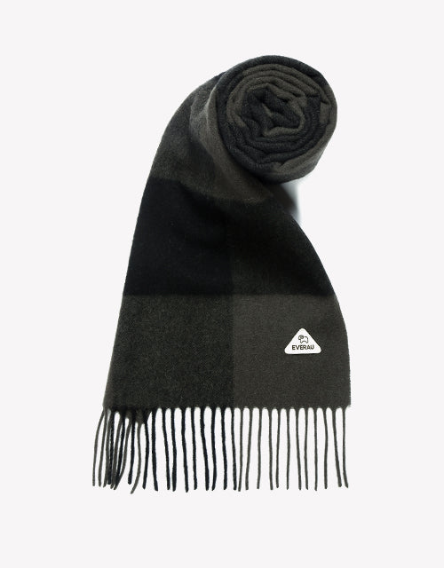 Tartan Scarf in Charcoal Check