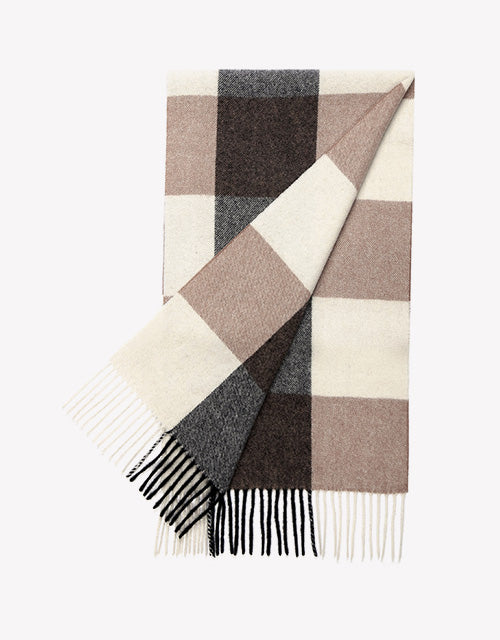 Tartan Scarf in Brown Check