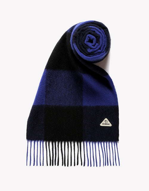 Tartan Scarf in Navy Check