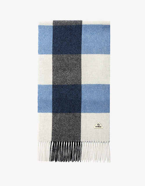 Tartan Scarf in Blue Check