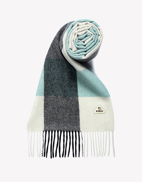 Tartan Scarf in Aqua Check