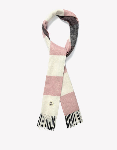 Tartan Scarf in peach pink