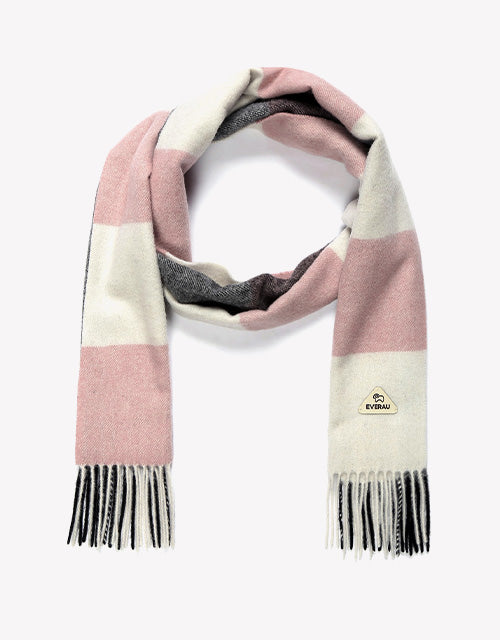 Tartan Scarf in peach pink