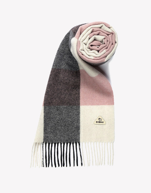 Tartan Scarf in peach pink