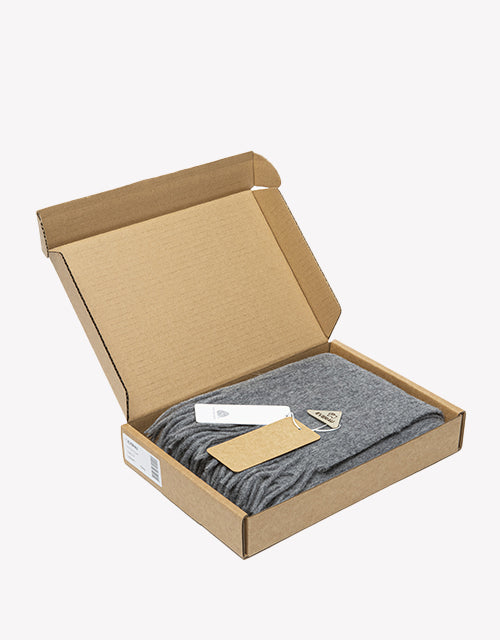 Eva Plain Scarf in Grey